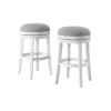 Bar Stools & Counter Height Stools-Kirkland's Home White Wood Backless Swivel 2-Pc. Bar Stool Set Gray