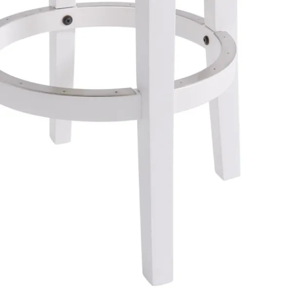 Bar Stools & Counter Height Stools-Kirkland's Home White Wood Backless Swivel 2-Pc. Bar Stool Set Gray