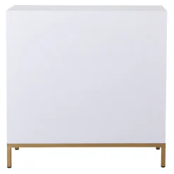 Cabinets & Sideboards-Kirkland's Home White Wood Basket Weave Cabinet