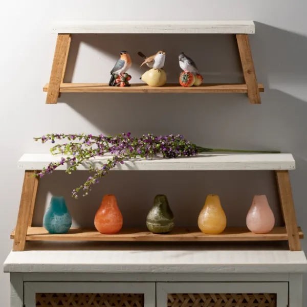Shelves-Kirkland's Home White Wood Bench Frame Wall Shelves, Set Of 2