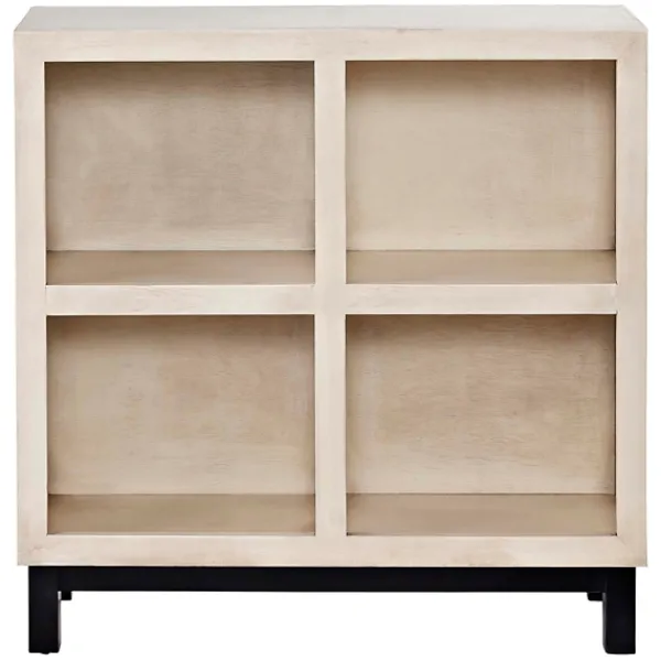 Entryway Furniture-Kirkland's Home White Wood 4-Cubby Bookshelf