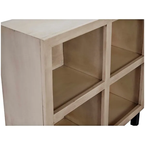 Entryway Furniture-Kirkland's Home White Wood 4-Cubby Bookshelf