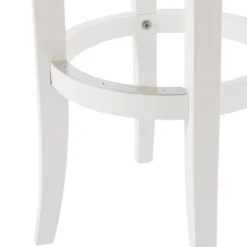 Bar Stools & Counter Height Stools-Kirkland's Home White Wood Linen Upholstered 2-Pc. Bar Stool Set Gray
