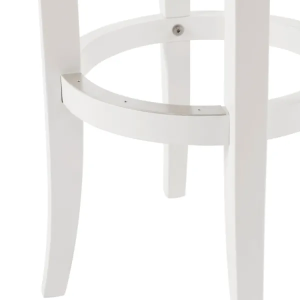 Bar Stools & Counter Height Stools-Kirkland's Home White Wood Linen Upholstered 2-Pc. Bar Stool Set Gray