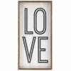 Wall Quotes & Signs-Kirkland's Home White Wood Love Framed Wall Plaque White/Black