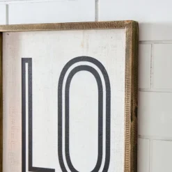 Wall Quotes & Signs-Kirkland's Home White Wood Love Framed Wall Plaque White/Black