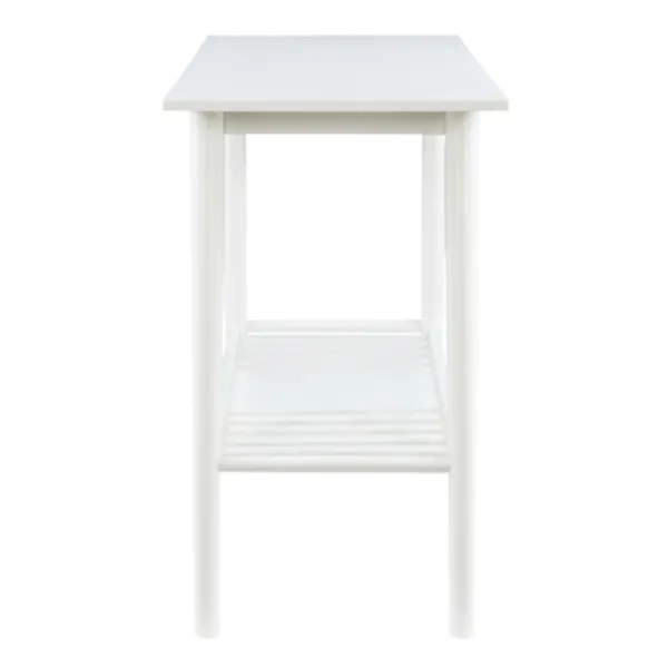 Console Tables-Kirkland's Home White Wood Midcentury Console Table