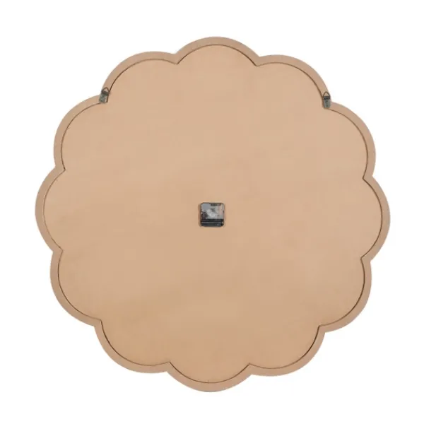 Clocks-Kirkland's Home White Wood Scalloped Frame Wall Clock