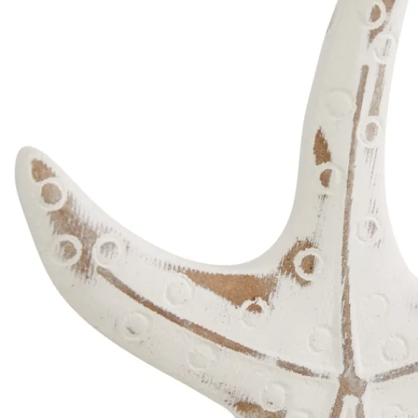 Statues & Figurines-Kirkland's Home White Wood Sea Creature Statues, Set Of 3 Tan/White