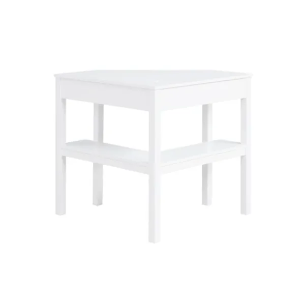 Office Furniture-Kirkland's Home White Wood Single Drawer Corner Desk