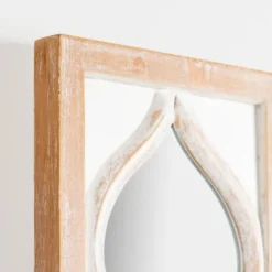Decorative Mirrors-Kirkland's Home White Wood Stacked Teardrops Wall Mirror