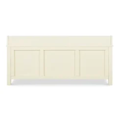 Benches & Ottomans-Kirkland's Home White Wood Upholstered Storage Bench White/Gray
