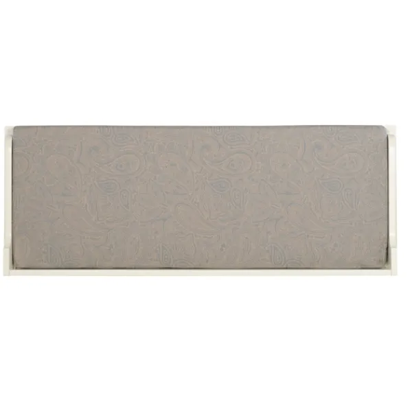 Benches & Ottomans-Kirkland's Home White Wood Upholstered Storage Bench White/Gray