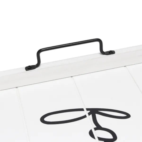 Decorative Trays-Kirkland's Home Whitewash Family Wooden Tray White/Black