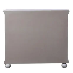 Cabinets & Sideboards-Kirkland's Home Whitewashed Gray Wood Hexagonal Door Cabinet White/Gray