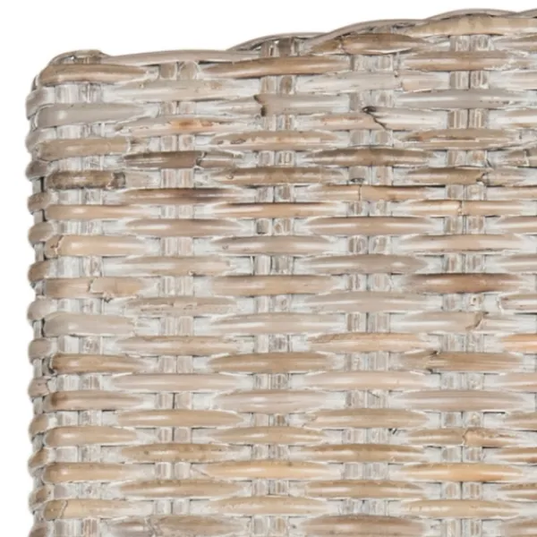 Dining Chairs-Kirkland's Home Whitewashed Kubu Rattan Dining Chairs, Set Of 2 Ivory
