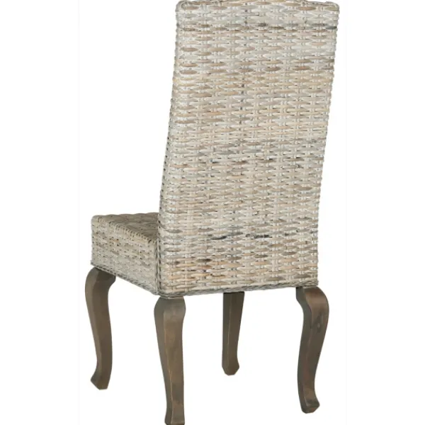 Dining Chairs-Kirkland's Home Whitewashed Kubu Rattan Dining Chairs, Set Of 2 Ivory