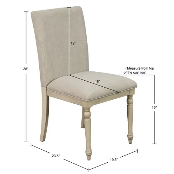 Dining Chairs-Kirkland's Home Whitewashed Martha Stewart Dining Chairs, Set Of 2 Gray