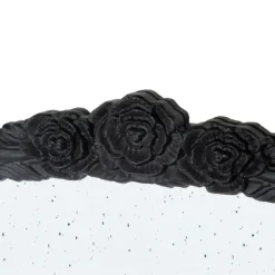 Decorative Mirrors-Kirkland's Home Wide Arch Black Floral Scroll Mirror