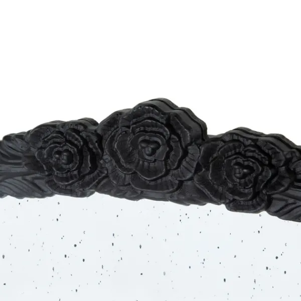 Decorative Mirrors-Kirkland's Home Wide Arch Black Floral Scroll Mirror