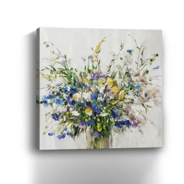 Canvas Art-Kirkland's Home Wild Grown Bouquet Canvas Art Print, 40X40 In. White/Multi
