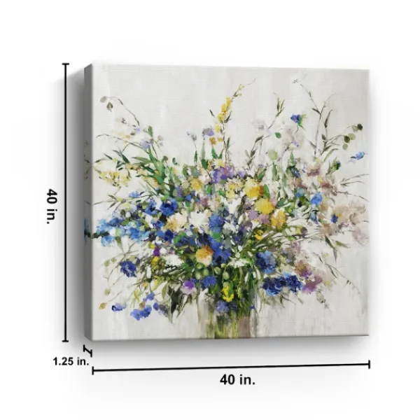Canvas Art-Kirkland's Home Wild Grown Bouquet Canvas Art Print, 40X40 In. White/Multi