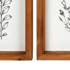 Framed Art-Kirkland's Home Wildflower Stems Framed Art Prints, Set Of 2 White/Black