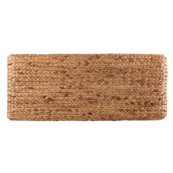 Benches & Ottomans-Kirkland's Home Wiley Woven Hyacinth Bench With White Base Tan/White