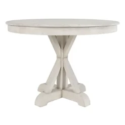Dining Tables-Kirkland's Home Willa White Reclaimed Pine Wood Dining Table