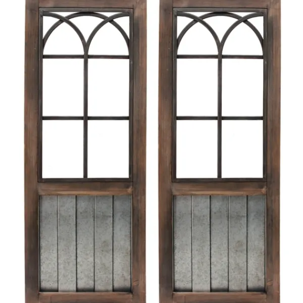 Wall Plaques-Kirkland's Home Willow Farms Window Plaque, Set Of 2 Brown