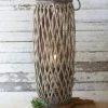 Outdoor Lighting-Kirkland's Home Willow Oval Lantern, 28 In. Gray
