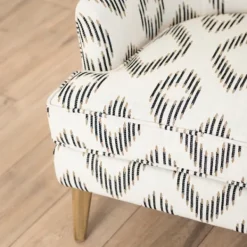 Accent Chairs-Kirkland's Home Wilson Prairie Accent Chair White/Black