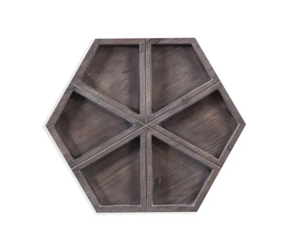 Wall Plaques-Kirkland's Home Wimbly Octagon Wall Plaque Gray