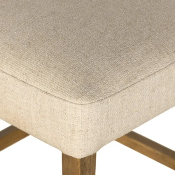 Bar Stools & Counter Height Stools-Kirkland's Home Winchester Tan Upholstered Wood Bar Stool Tan/Brown