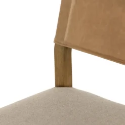 Bar Stools & Counter Height Stools-Kirkland's Home Winchester Tan Upholstered Wood Bar Stool Tan/Brown