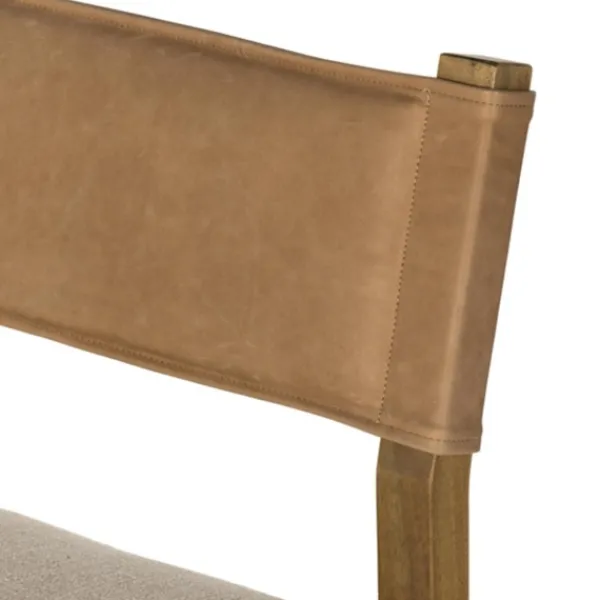 Bar Stools & Counter Height Stools-Kirkland's Home Winchester Tan Upholstered Wood Bar Stool Tan/Brown