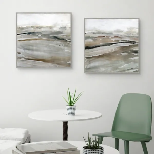Framed Art-Kirkland's Home Windblown Sands Framed Canvas Art Prints, Set Of 2 Brown/Gray