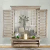 Decorative Mirrors-Kirkland's Home Window Shutter Mirror With Shelf And Towel Rod