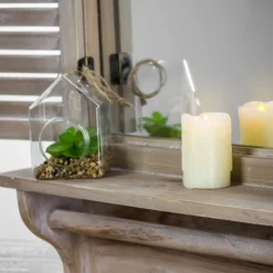 Decorative Mirrors-Kirkland's Home Window Shutter Mirror With Shelf And Towel Rod