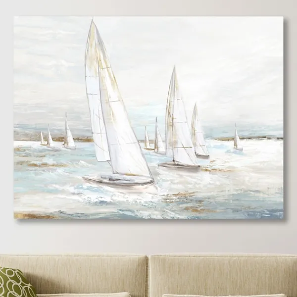 Canvas Art-Kirkland's Home Windswept Sails I Canvas Art Print White/Blue