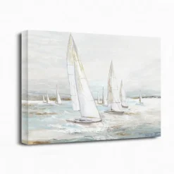 Canvas Art-Kirkland's Home Windswept Sails I Canvas Art Print White/Blue