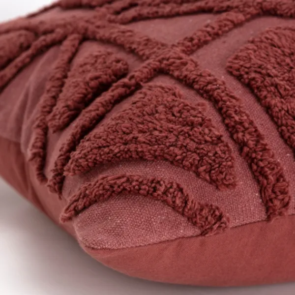 Pillows-Kirkland's Home Wine Geo Tufted Throw Pillow Red