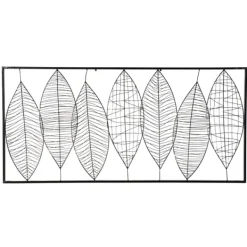 Wall Plaques-Kirkland's Home Wire Foliage Wall Plaque Black