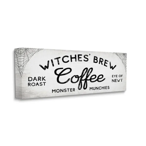 Wall Quotes & Signs-Kirkland's Home Witches Brew Coffee Halloween Canvas Art Print Gray/Black