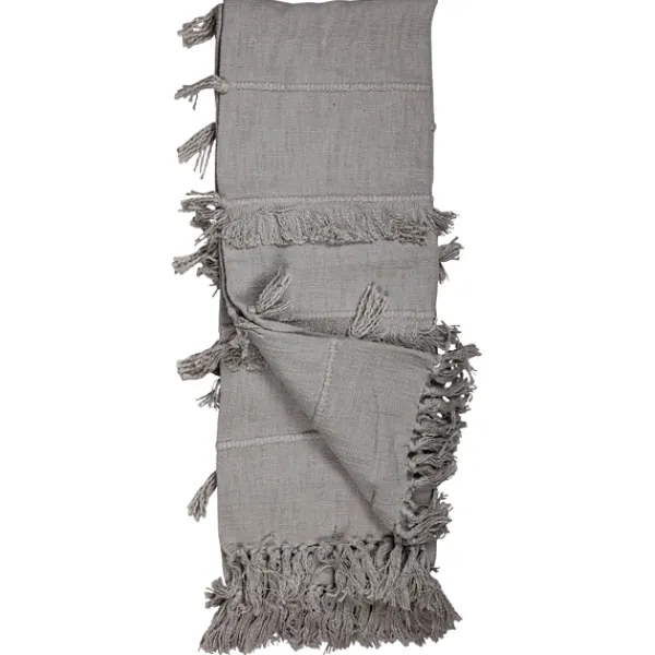 Blankets & Throws-Kirkland's Home With Fringe Rayon Throw Blanket Gray