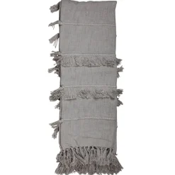 Blankets & Throws-Kirkland's Home With Fringe Rayon Throw Blanket Gray