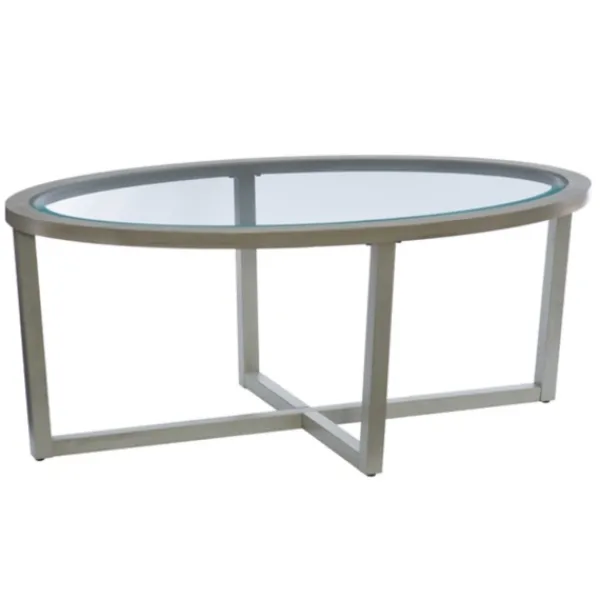 Coffee Tables-Kirkland's Home Wood & Glass Top 3-Pc. Table Set Gray