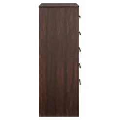 Dressers & Chests-Kirkland's Home Wood & Gold Hardware 5-Drawer Chest Brown