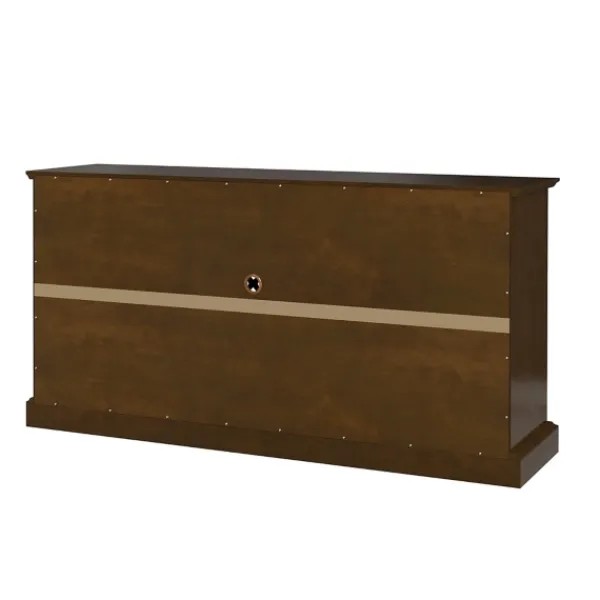 Tv Stands & Media Consoles-Kirkland's Home Wood And Glass 4-Door Media Cabinet Brown