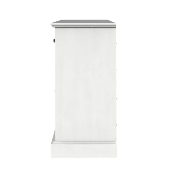 Tv Stands & Media Consoles-Kirkland's Home Wood And Glass 4-Door Media Cabinet White